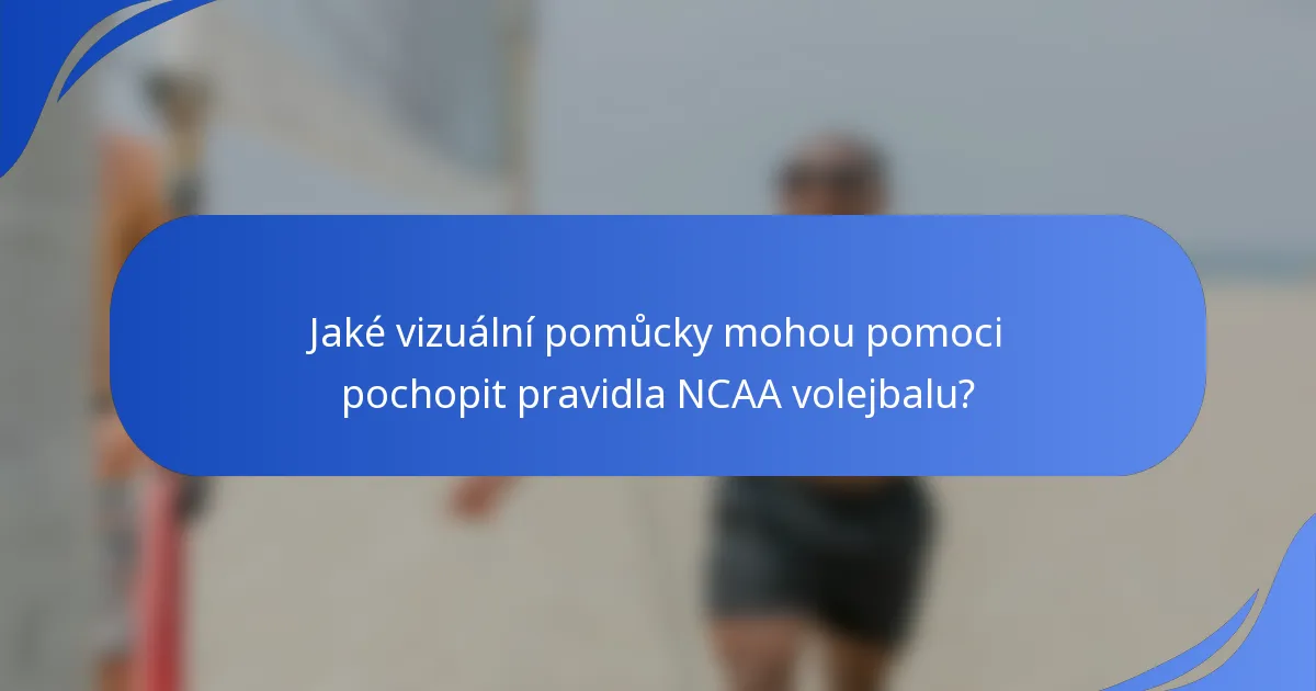 Jaké vizuální pomůcky mohou pomoci pochopit pravidla NCAA volejbalu?